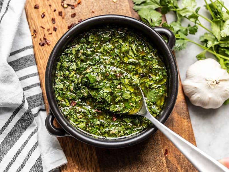 Chimichurri sauce for flank steak - Edmonton catering