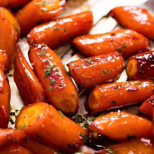 Glazed carrots vegetable side - Edmonton catering