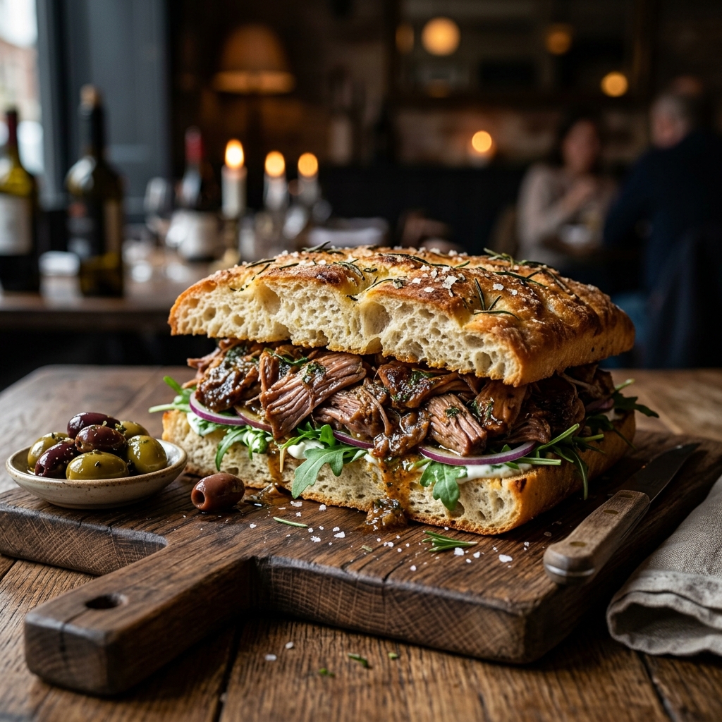 Stuffed Focaccia Sandwich