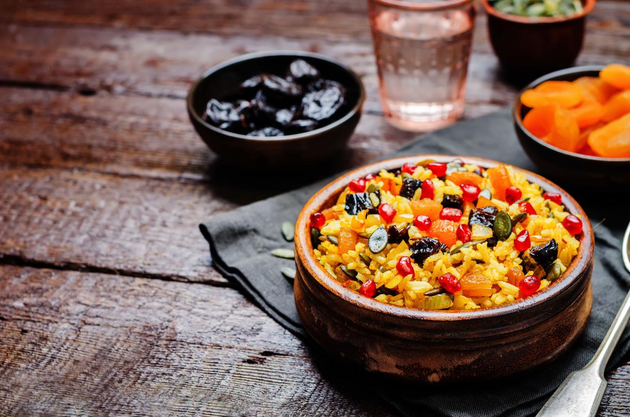 Jewelled Rosh Hashana Rice - Edmonton catering event dish